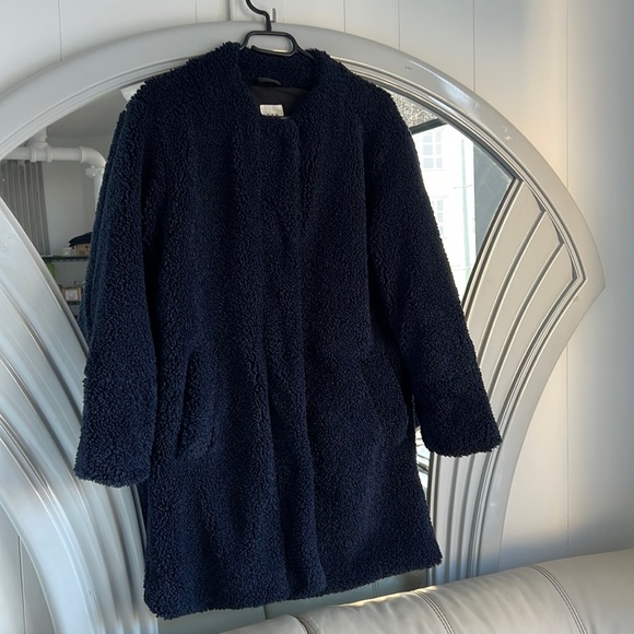 GAP navy blue teddy coat - Picture 1 of 7